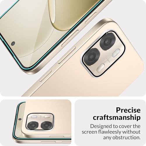 Image of ArmourPro Edge to Edge Tempered Glass for Oppo A6 Pro with Silver Camera Ring Guard, 9H Screen Protector, Anti-Scratch, Anti-Fingerprint, Bubble-Free Installation Kit