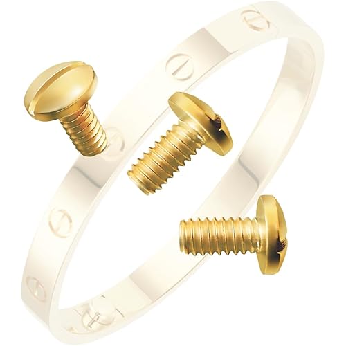 Screws Replacement for Cartier Love Bracelet Size16-19 3Pcs (Gold)