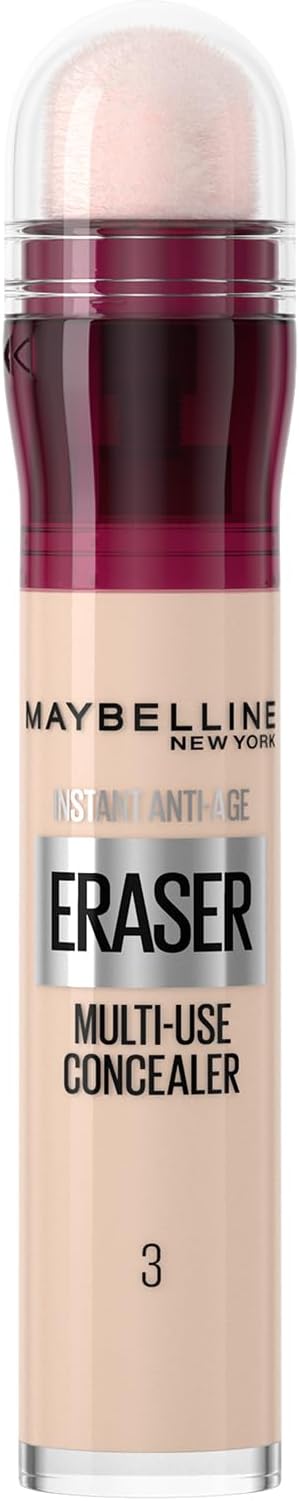 Instant Anti-Age Eraser Eye Concealer for Face, Dark Circles, Blemish & Fine Lines Concealer, Full Coverage, Dermatologist Tested, Suitable for Sensitive Skin, Shade: 03 Fair