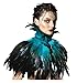 Produktbild keland Schwarzer Gothic Victorian natürlicher Feder-Kap-Schal-Stola Poncho mit-Kragen (Blue)