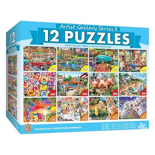 MasterPieces - Jigsaw Puzzle 12-Pack Bundle Set, Artist Gallery Collection