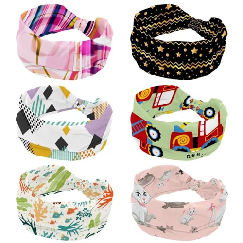 Bandeaux larges pour femme lot de 6 elastiques qui ne glissent pas