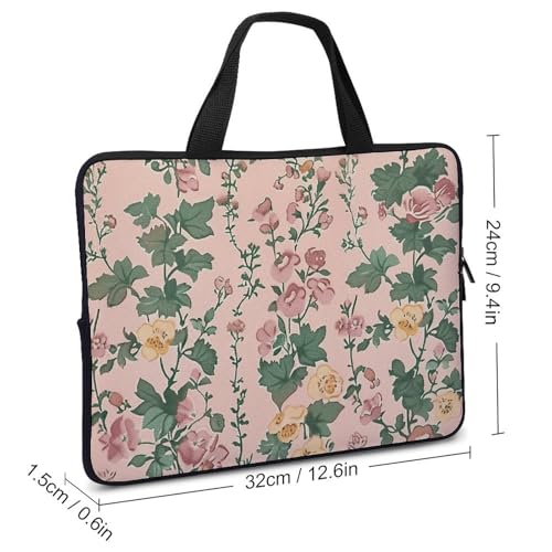 Bolsa para laptop con patrón de flores pequeña miniatura 3