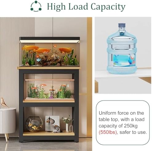 Durable Aquarium Stand for 5-40 Gallon Fish Tanks & Reptile Rack, Sturdy Display Cabinet & Home Storage Solution, Perfect for Aquatic & Reptile Enthusiasts