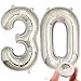 KIYOOMY 40'' Number 30 Balloon Kit Gaint Jumbo Silver Foil Mylar balloons For 30 Birthday Party Anniversary Celebrate Parties Decorations Supplies (a number 3 balloon and a number 0 balloon)