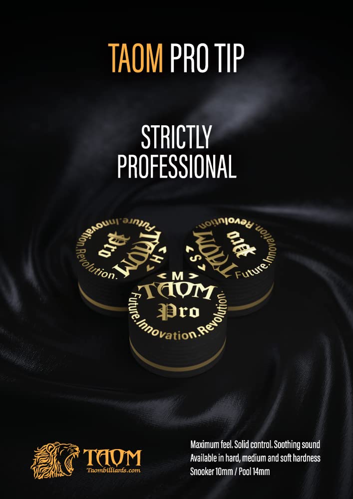 Taom Pro Billiard Cue Tip Punta para Taco de Billar, Unisex
