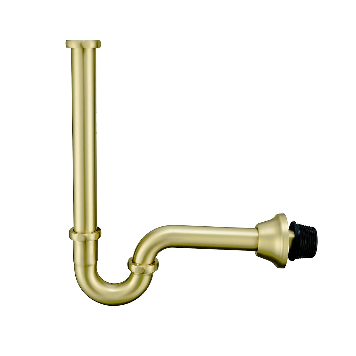 Tubo de drenaje de latón en forma de U de 11/4 pulgadas con tubo de extensión de junta deslizante, longitud de tubo vertical de 12 pulgadas, altura ajustable, kit de drenaje de desagüe de fregadero,