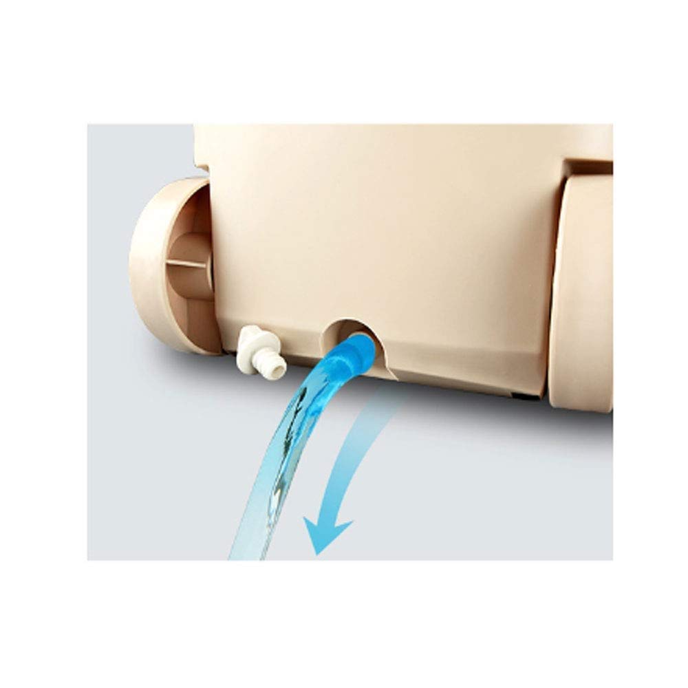 Fregona - Sistema de Cubo de fregona giratoria Fregona giratoria de Lujo de Acero Inoxidable con recambios de Cabezal de Repuesto de Microfibra