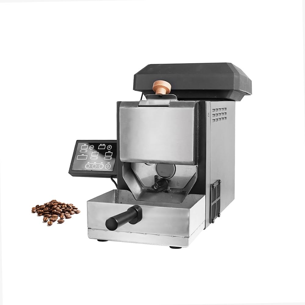 200g Kaffeeröster, Kaffeebohnenröster mit 9 voreingestellten Kurven, mit Bohnenschale & Rauchfilter, für den Heimgebrauch oder das Büro