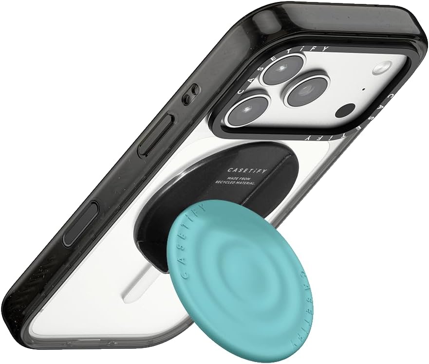 CASETiFY Snappy Ripple Grip Stand Compatible with Magsafe - Mint Blue