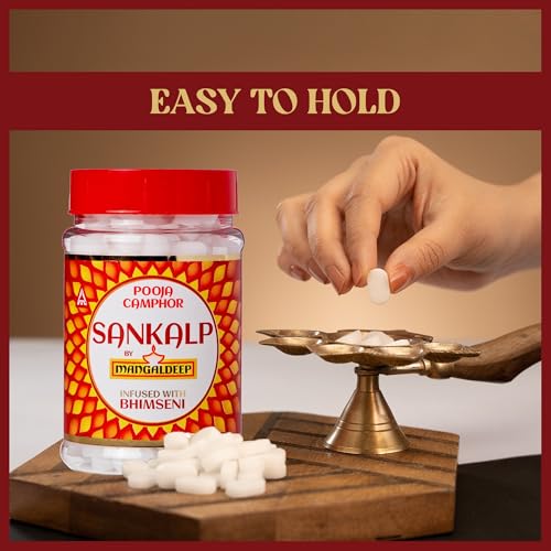 Image of Mangaldeep Sankalp Pooja Camphor - Infused with Bhimseni (100 g)