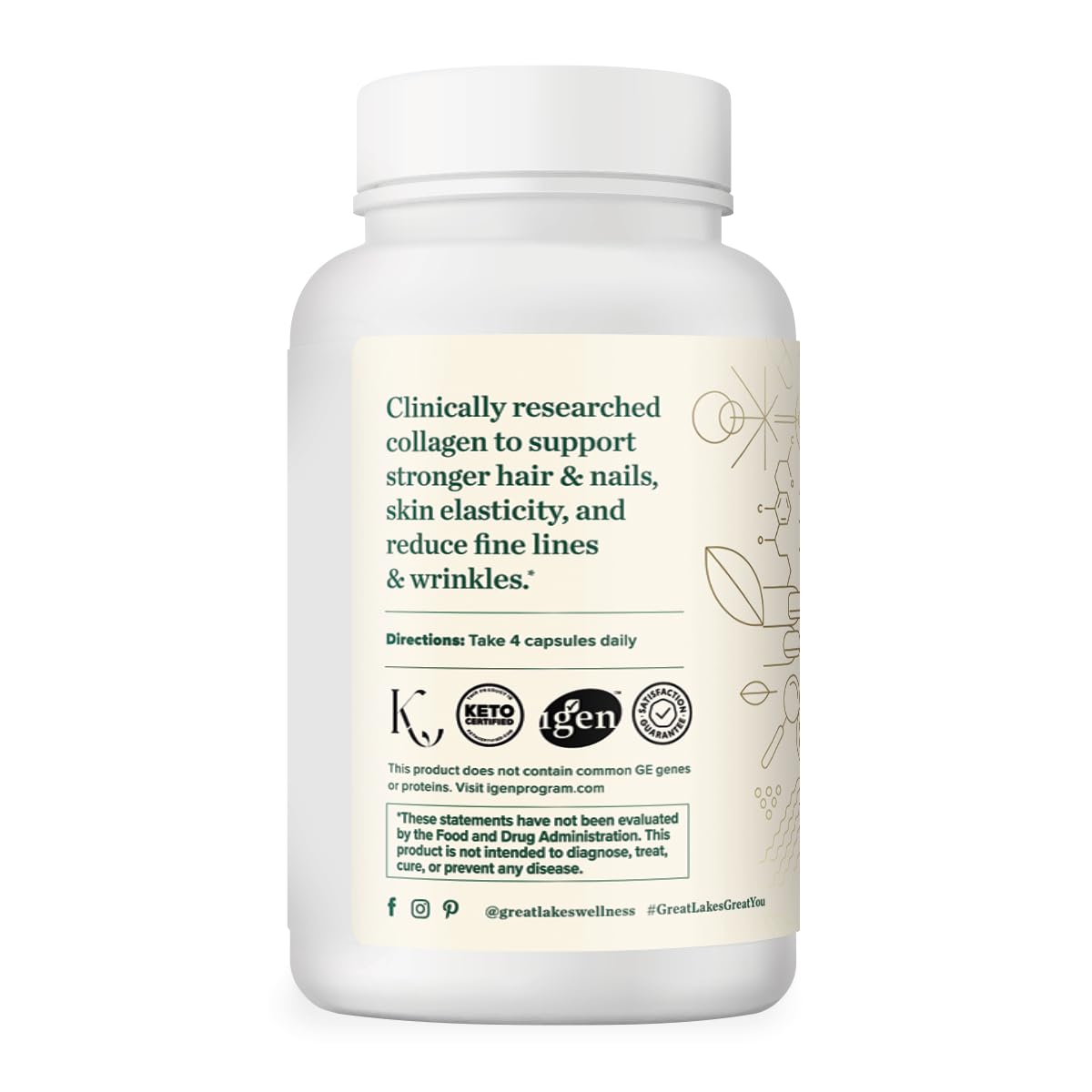 Great Lakes Wellness Collagen Peptides Capsules, 120 Capsules — Amazon image 2