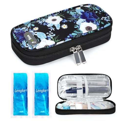 Image of YOUSHARES Insulin Cooler Travel Case - Portable Refrigerated Medicine Case for Insulin Pen, Medication and Diabetic Supplies with 2 TSA Approved Ice Pack