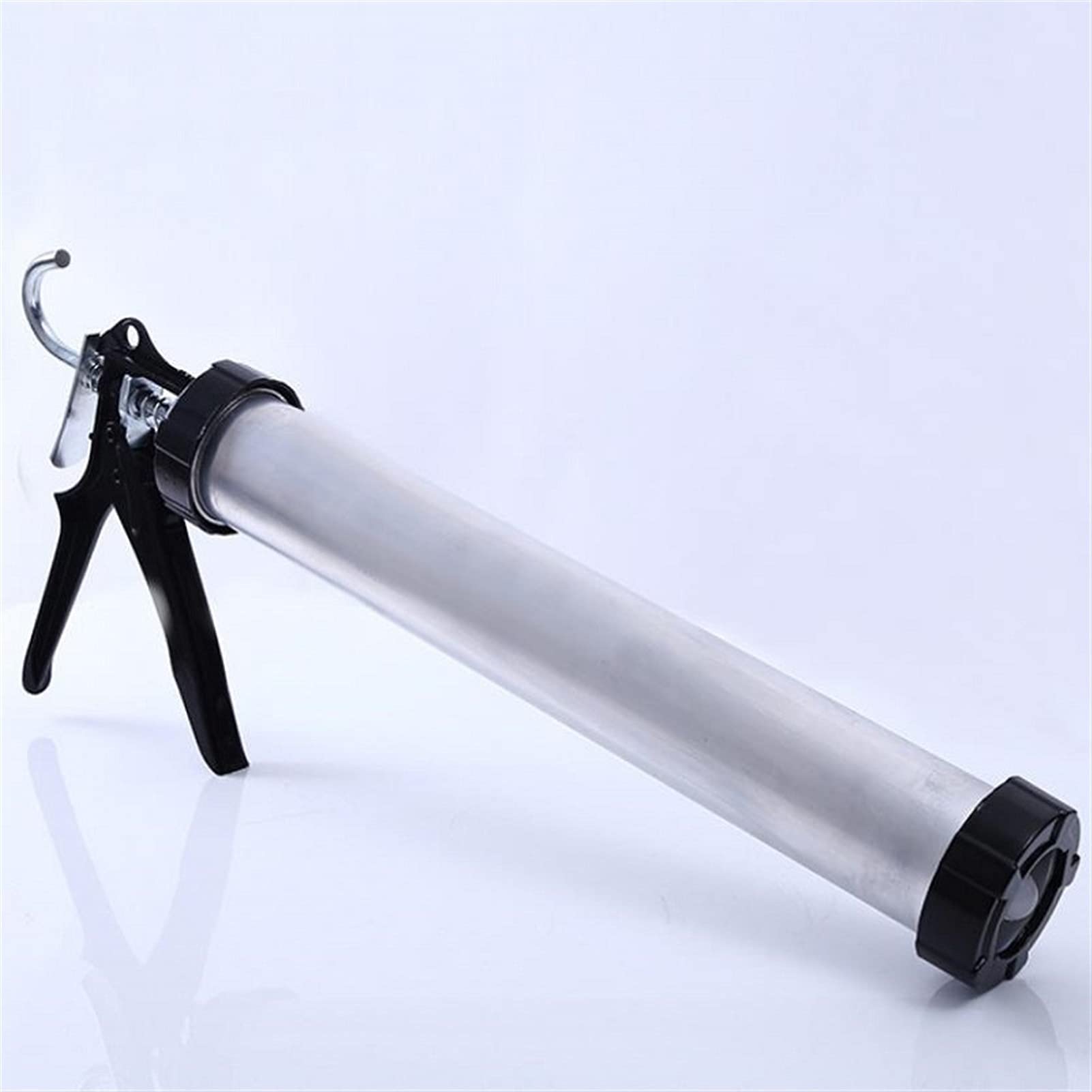Pistola de calafateo de diseño ergonómico Cilindro de Aluminio Pistola de Pegamento de Vidrio Pistola de Cartucho de Mano Profesional Pistola de Pegamento con Estructura de Silicona para Mejorar