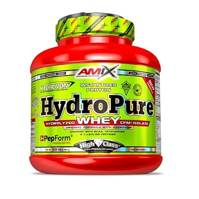 Amix – Hydropure Whey CFM – Suplemento Alimenticio – Mejora del Rendimiento – Contiene Aminoácidos Bcaa – Glutamina en Polvo – Nutrición Deportiva – Sabor a Chocolate – Bote de 1,6 Kg