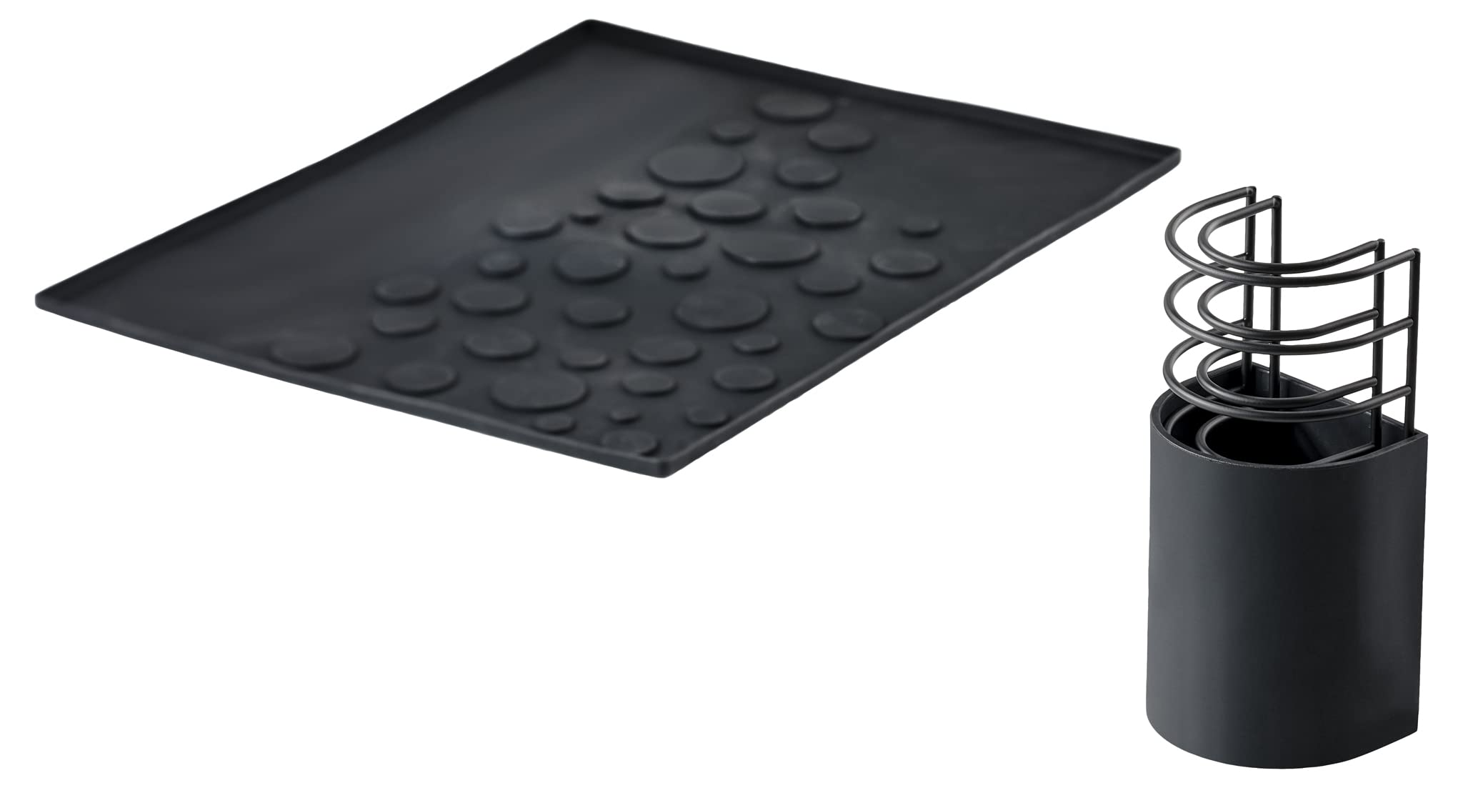 Zone DIISH Abtropfunterlage-Set 45 x 36 x 22 cm Black