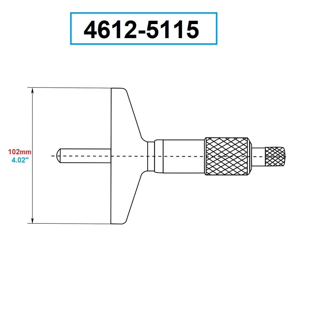 Dasqua 4612-5115 micrómetro de profundidad 0-3"