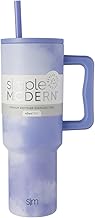 Simple Modern 40 oz Trek Tumbler with Handle and Straw Lid | Cup Holder Friendly Insulated Stainless Steel Travel Mug | Whimsical Tie Dye