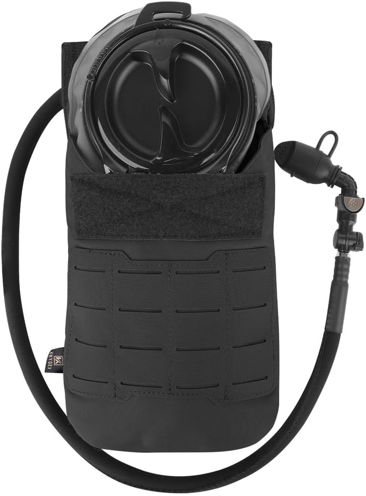 KRYDEX Tactical Molle Hydration Pouch with1.5L Inner Bladder - Low Profile Water Reservoir Bag for Molle Vest Backpack, for Cycling, Hiking, Climbing, Hunting