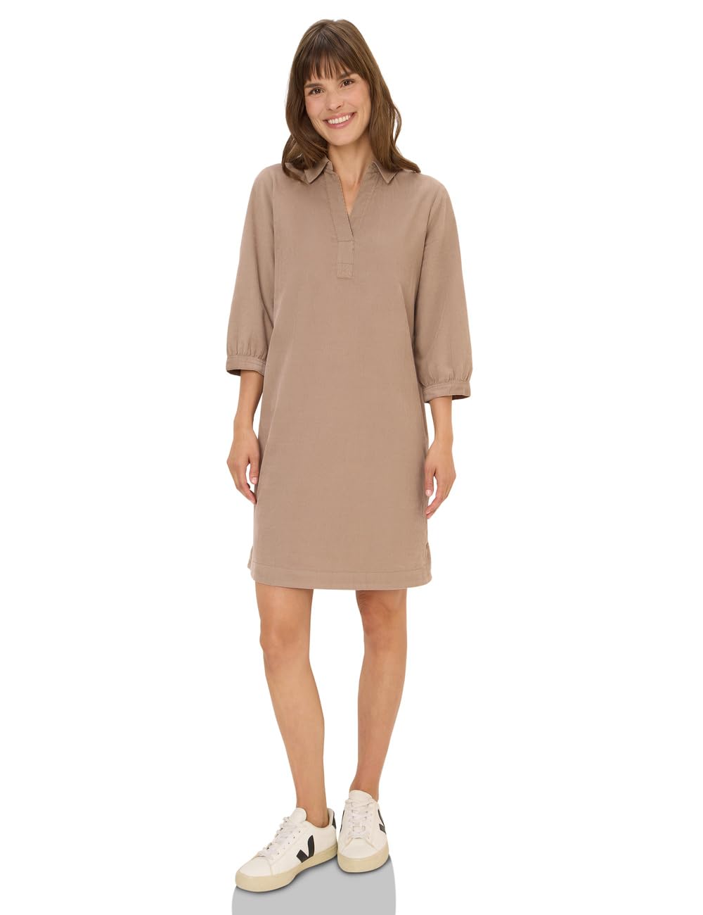 Cecil Robe en Velours côtelé de Couleur Unie Femme