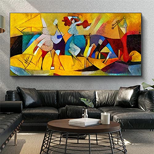 Impression Picasso mur salon moderne grand tableau décoratif encadré - 3