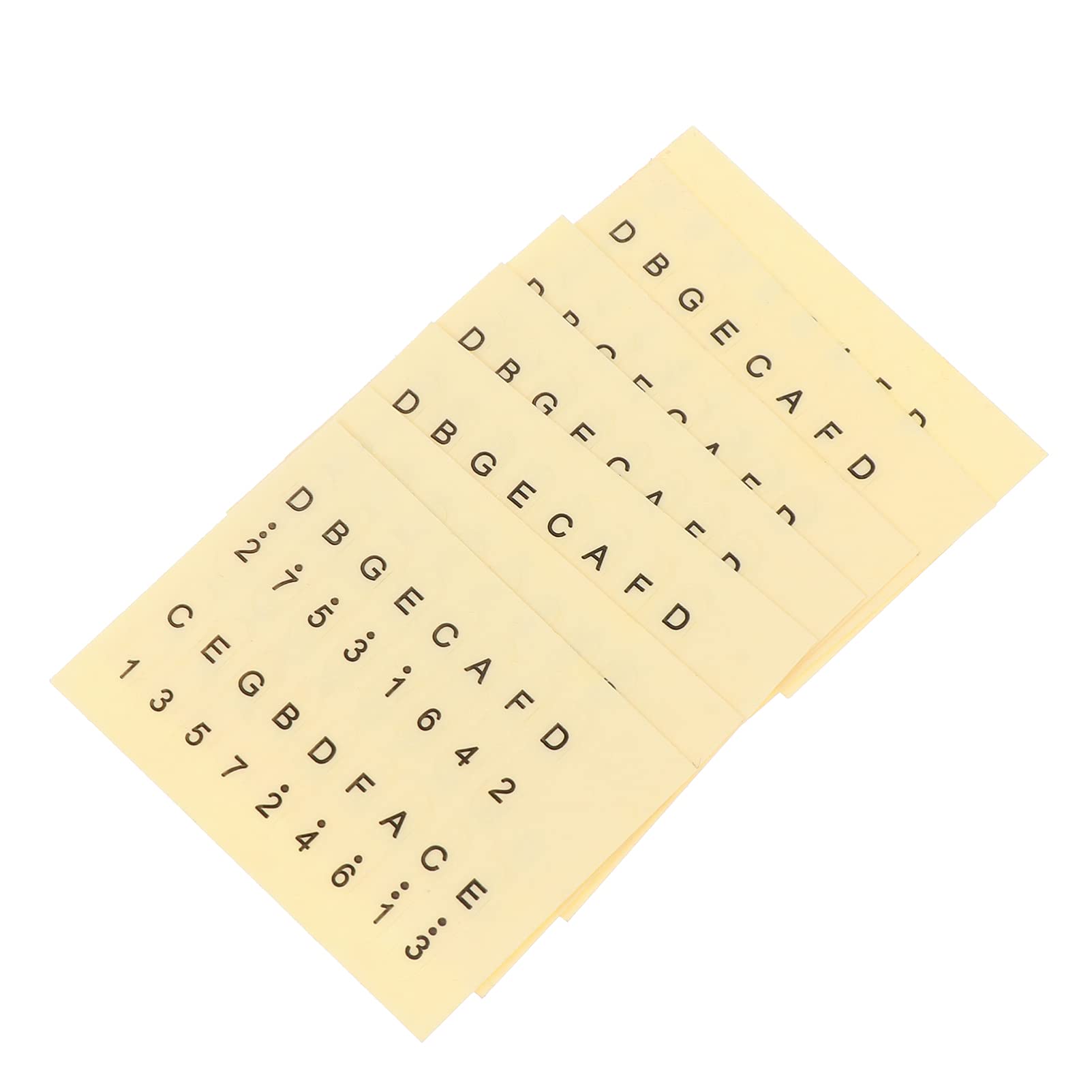 6pcs Kalimba Scale Stickers Piano Stickers for Beginners Kalimba Piano Note Stickers Kalimba Scale Decal Ukulele Guitar Accessory Scale Stickers Accessories Mini Applique Paper