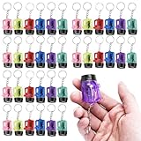 HOSPAOP 36 stuks mini-led-zaklamp voor kinderen, kleine zaklamp, sleutelhanger, mini-lamp met batterijen voor gastgeschenken, handlamp voor noodgevallen, camping, outdoor