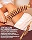 Neues Design Faszienrolle Holz Massagegerät, Faszienstab Roller Wood, Massageroller Mit Griff, Massage Holz Anti Cellulite Massagegerät, für Maderotherapie und Lymphdrainage 42.2cm 350g Buche