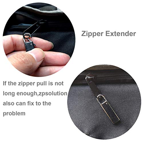 image for Zpsolution Zipper Pull Tab Replacement Metal Zipper Handle Mend Fixer 