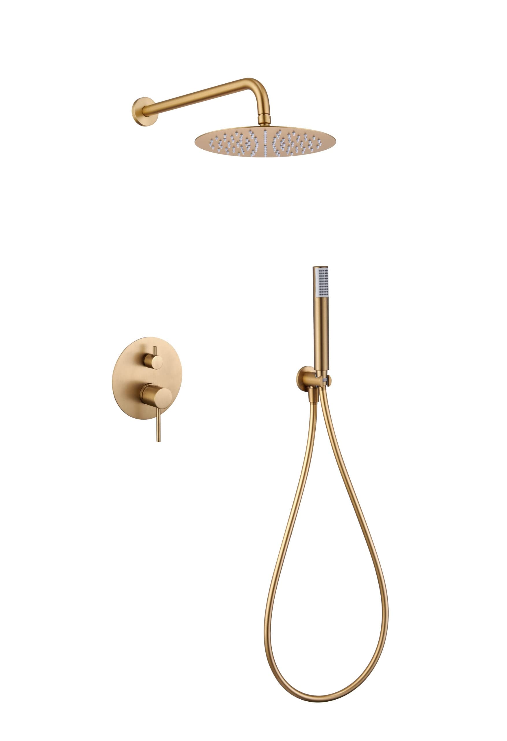 IMEX GPM039/OC MONZA Conjunto Grifo Ducha Monomando Empotrado Oro Cepillado