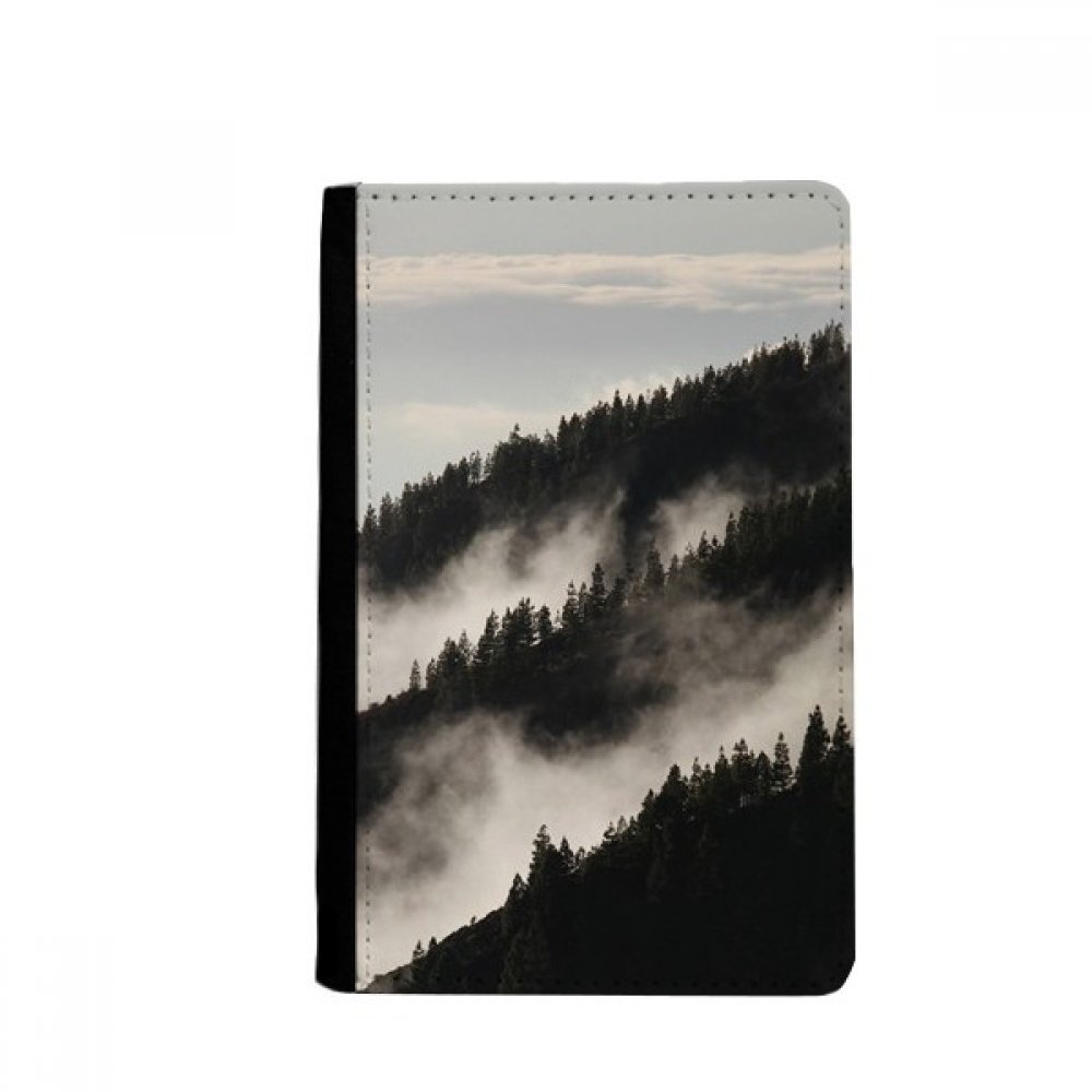 Fog Forest Mist Sky Clouds Mountain Passport Holder Notecase Burse Wallet Cover Card Purse