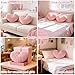 16 Inch Pink Heart Pillow Decorative Throw Pillows, Heart Shaped Soft Fluffy Faux Fur Cute Pillows for Women Valentine Anniversary Couch Bed Bedroom Room Home Decor Aesthetic (1, Pink, Medium-16