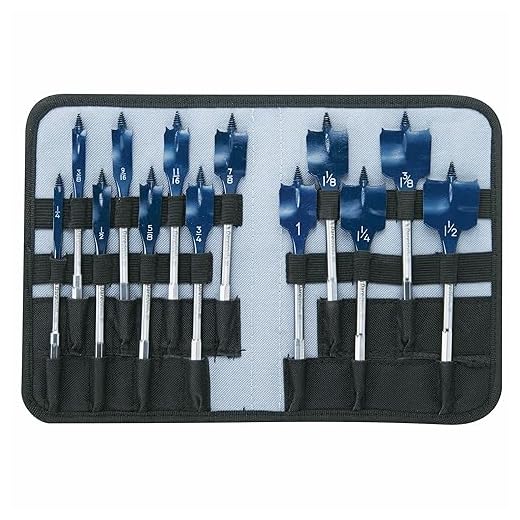 BOSCH DSB5013P 13-Piece Daredevil Spade Bit Set in Pouch,Blue