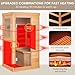 BNEHS 1 Person Infrared Sauna, Full Spectrum Mini Sauna for Home, Indoor Dry Sauna with 4 Heater Panels, Bluetooth Speaker, Tempered Glass Door, Compact and Easy to Use, 110V