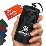 Armadic Hüttenschlafsack aus Mikrofaser (nur 230g) - Ultra leicht, klein und dünn. Reiseschlafsack, Schlafsack Inlett, Inlay I Ideal für Backpacking, Hostels und Berghütten (Anthrazit Grau)