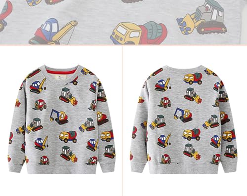 Boys Sweatshirts Casual Sweatshirts Cotton Sweatshirts Long Sleeve T-shirts Crew Neck Cartoon Tops for Boys-6594