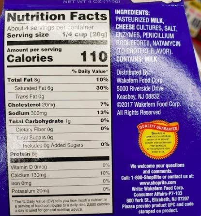 2 Pack of Shop Rite Blue Cheese Crumbled 4 oz ( Total 8 oz)