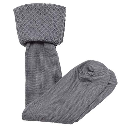 New Machine washable Piper Style Kilt Hose, Best Scottish kilt hose socks for Men (Charcoal, Large = 9-11)2