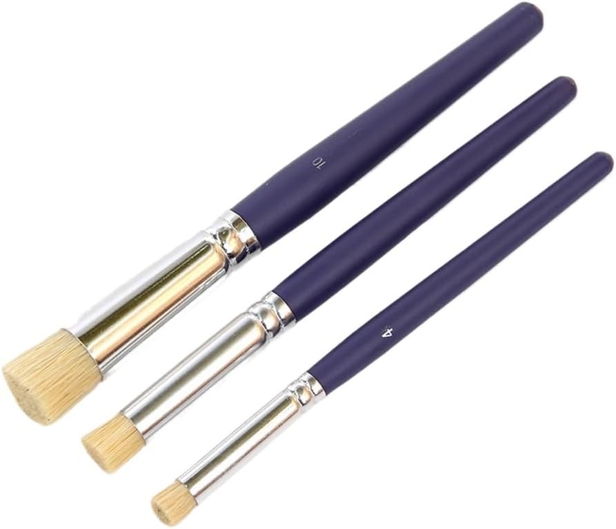 3pcs/Set Brush Fabric/Deco Paint Stencil Brush Handmade DIY Pen Stamp Pen Textile Pigment