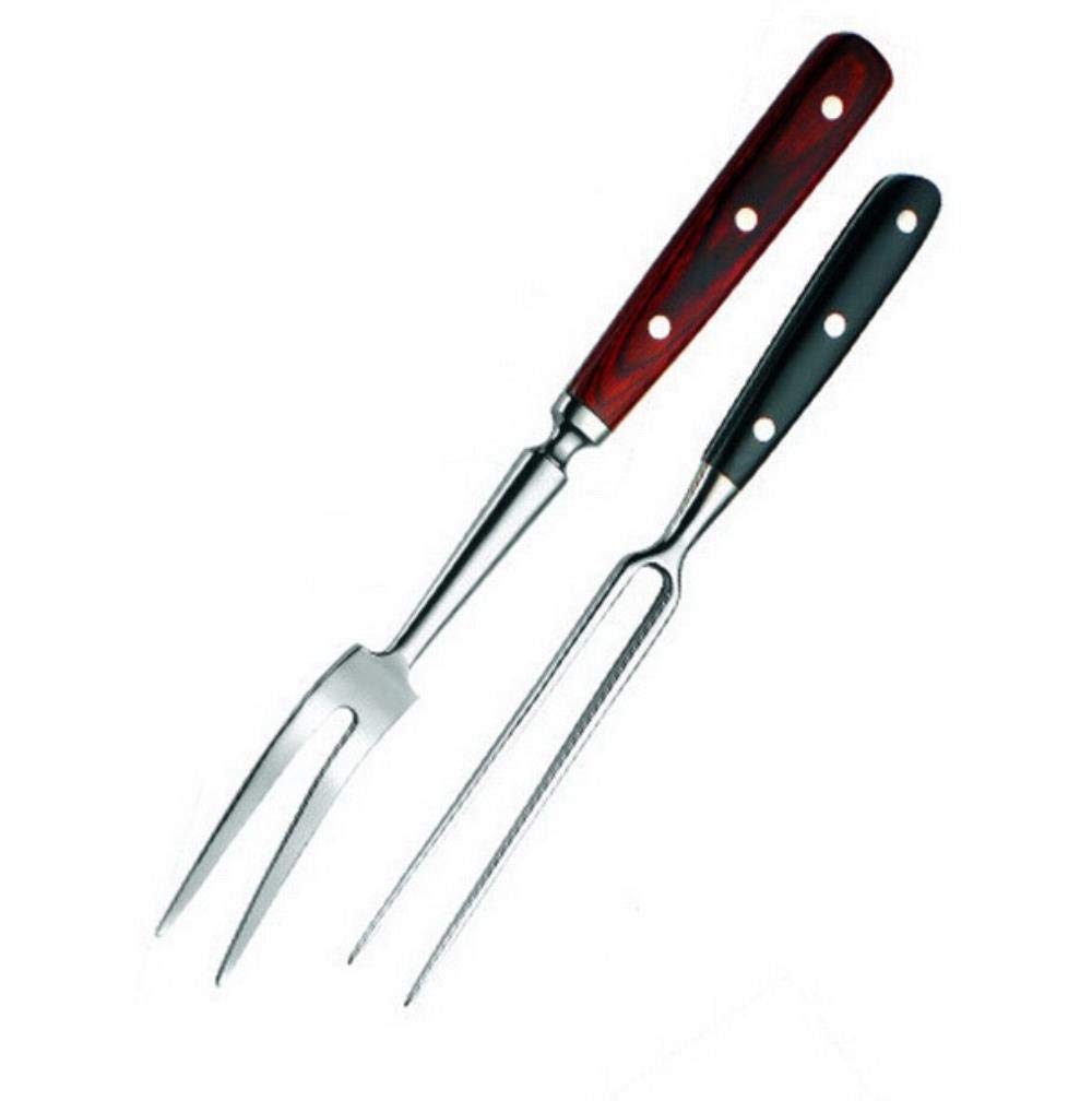 BBZ 2 Pcs/Ensemble Teppanyaki Longue Fourchette À Viande en Acier Inoxydable Steak Barbecue Grande Fourchette en Métal Barbecue Outils