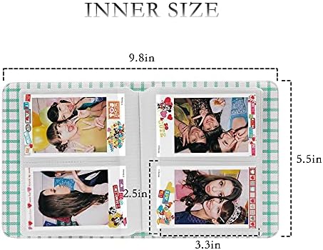 Cpano 64 Pockets Photo Album Compatible with Instax Mini 11/Mini 9/Mini 8/Mini/90 Mini 25/Instax Mini Liplay/Polaroid Snap PIC-300/HP Sprocket/Kodak Mini 3-Inch Film.(Pink)