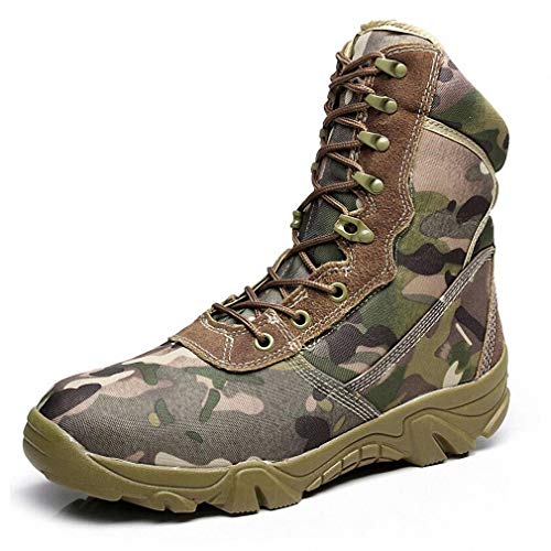 Tebapi Mens Backpacking Boots New Men Military Boots Camouflage and Black Tactical Combat Boots Men Kamuflaj Bot Army Shoes Climbing Shoes