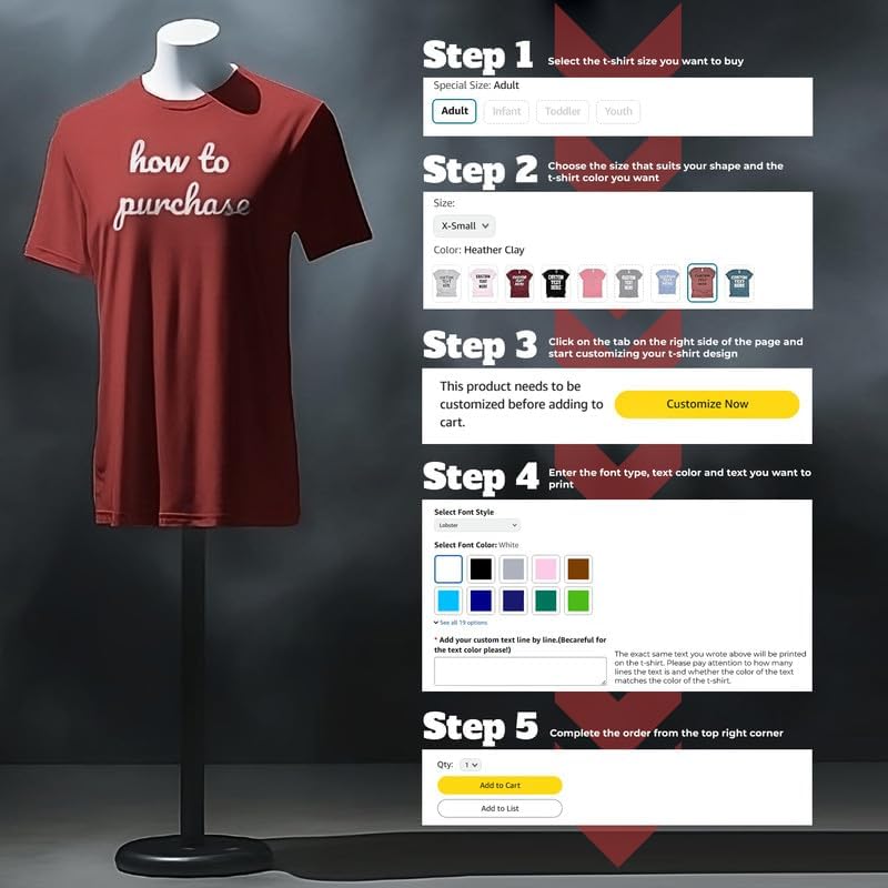 Custom T-Shirt with Image & Text | Design Your Own Unisex Tshirt | Unisex Cotton Tee for Men & Women - Image 8