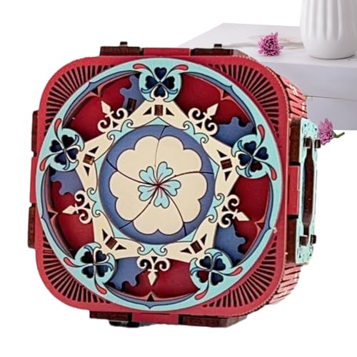 Wooden Puzzle - Music Box Building Sets, Wooden Models for Adults, Building Model Kits with Light and Music | Educational Toys with Light Musics, Woodens Models, Mechanical Stem Toys