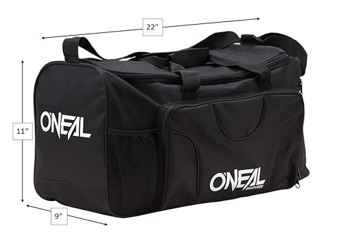 O’NEAL | Accessories | Motocross Enduro Motorrad | Langlebiges 600D Polyester, gepolsterter Schultergurt, Hochbelastbare Reißverschlüsse TX 2000 Gear Bag | Schwarz | Größe 56 x 23 x 28 cm