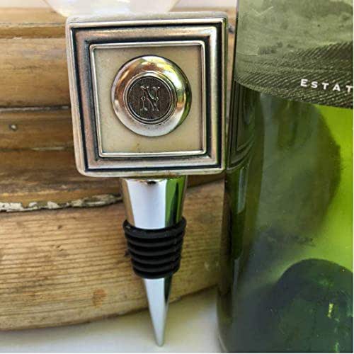 Initial Marble Wine Bottle stopper Home & Kitchen