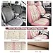 otoez Pink Car Seat Covers Full Set, Universal Leather Seat Cover 5 Seat Waterproof & Breathable Automotive Seat Protector Full Coverage for Cars Sedens, Trucks, SUVs, Vans (Pink & White)