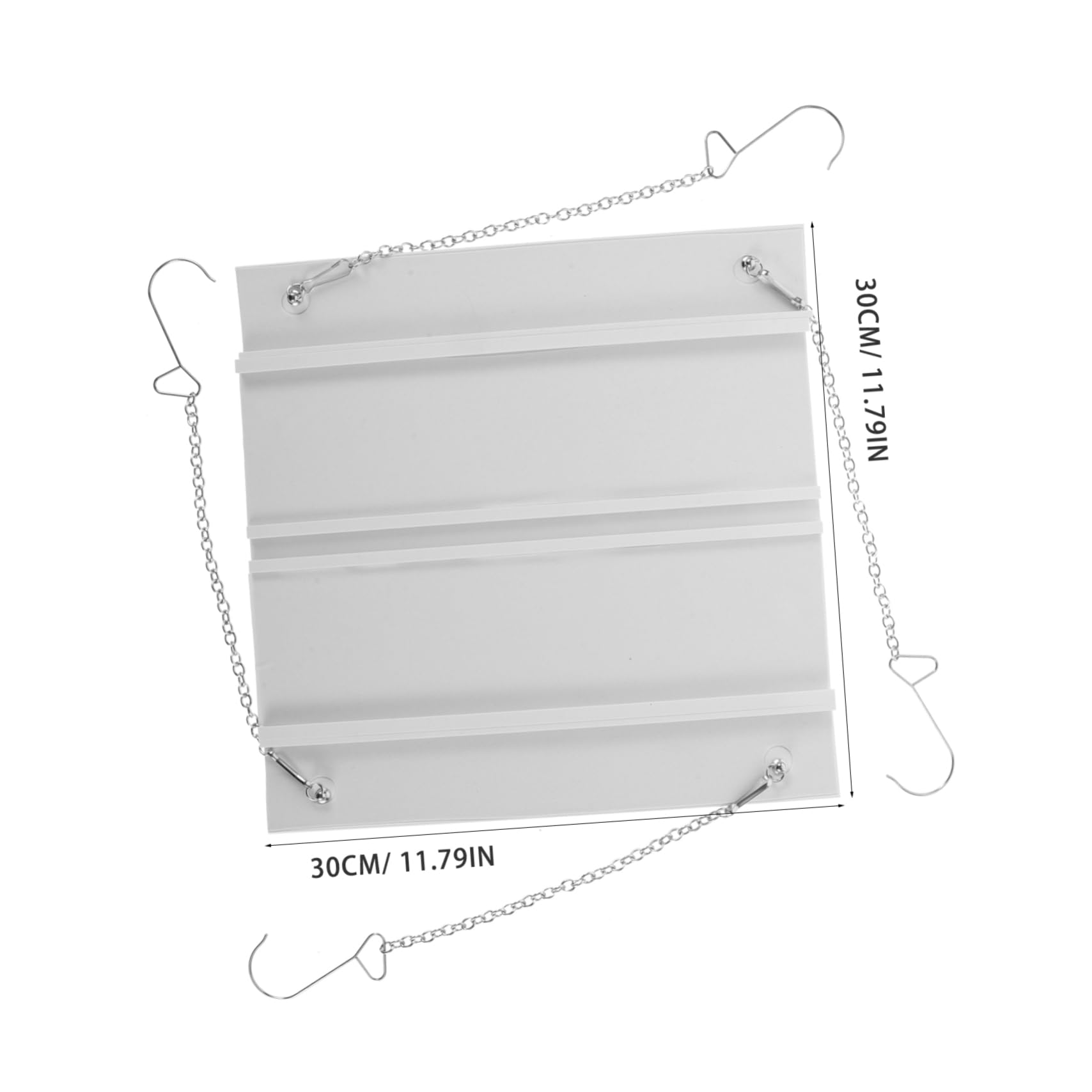 Deflettore Vento per Condizionatori Quadrato Bianco, Acciaio Inox Abs