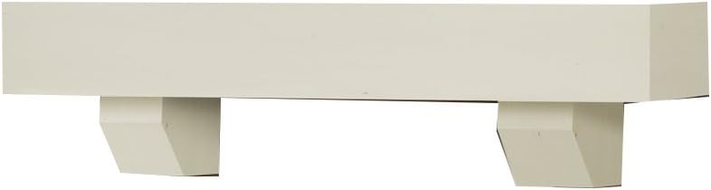 Duluth Forge 48-Inch Solid Acacia Wood Fireplace Shelf Mantel with Corbels, Antique White Finish, Perfect for Gas and Wood Fireplaces