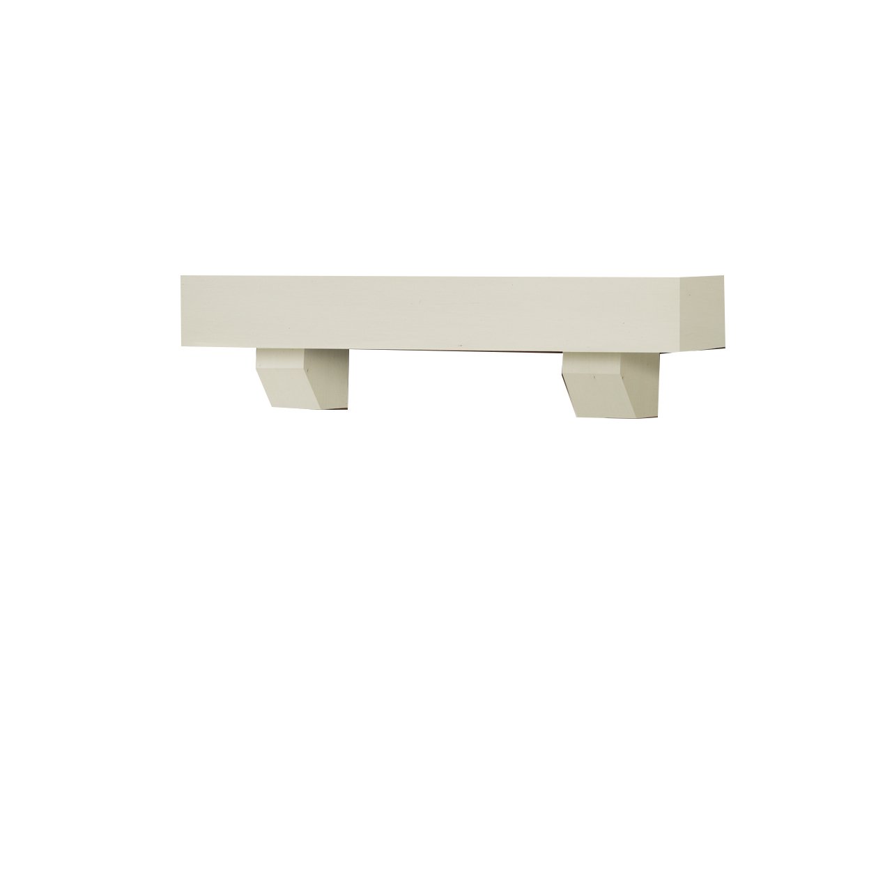Duluth Forge48-Inch Fireplace Shelf Mantel with Corbels - Antique White Finish